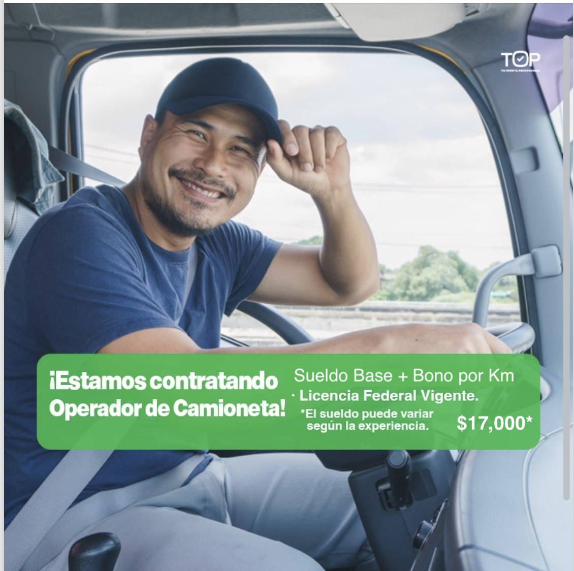 Vacante operador de camioneta de carga blindada CDMX · GO Logistic