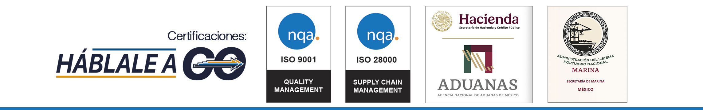 Certificaciones ISO 9001 e ISO 28000 de NQA, cumplimiento ante Aduanas México y Secretaría de Marina – Háblale a GO